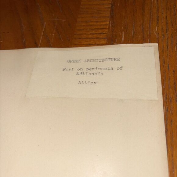 Vintage Ruins of Fort on Peninsula of Eëtioneia Attica Greek Sculpture Photo - Picture 3 of 3